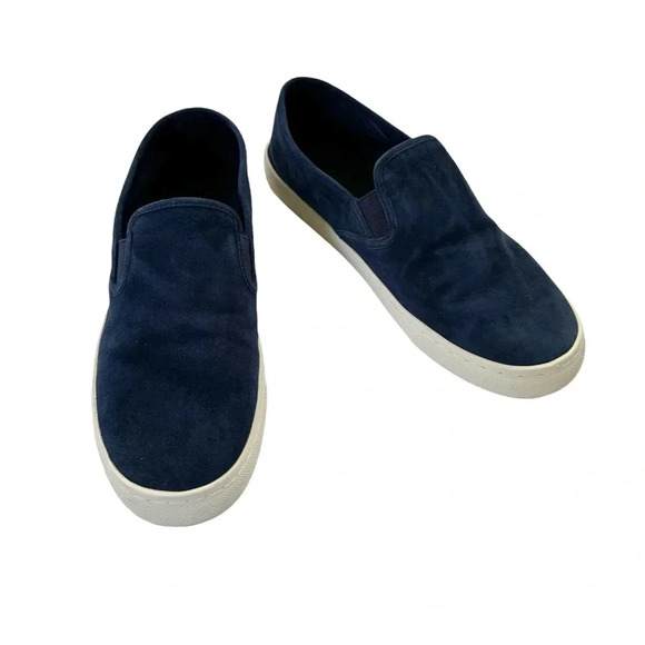 Tory Burch Max Slip On Suede Sneaker Navy Blue Size 9 - Picture 1 of 9